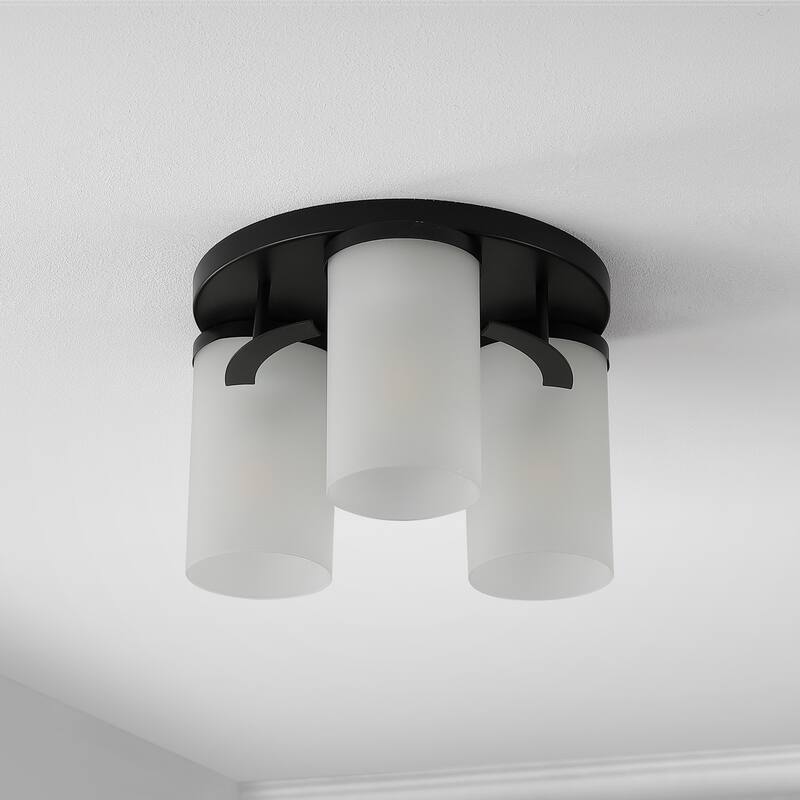 SAFAVIEH Lighting Jeffra Flush Mount - 12"W x 12"D x 7"H