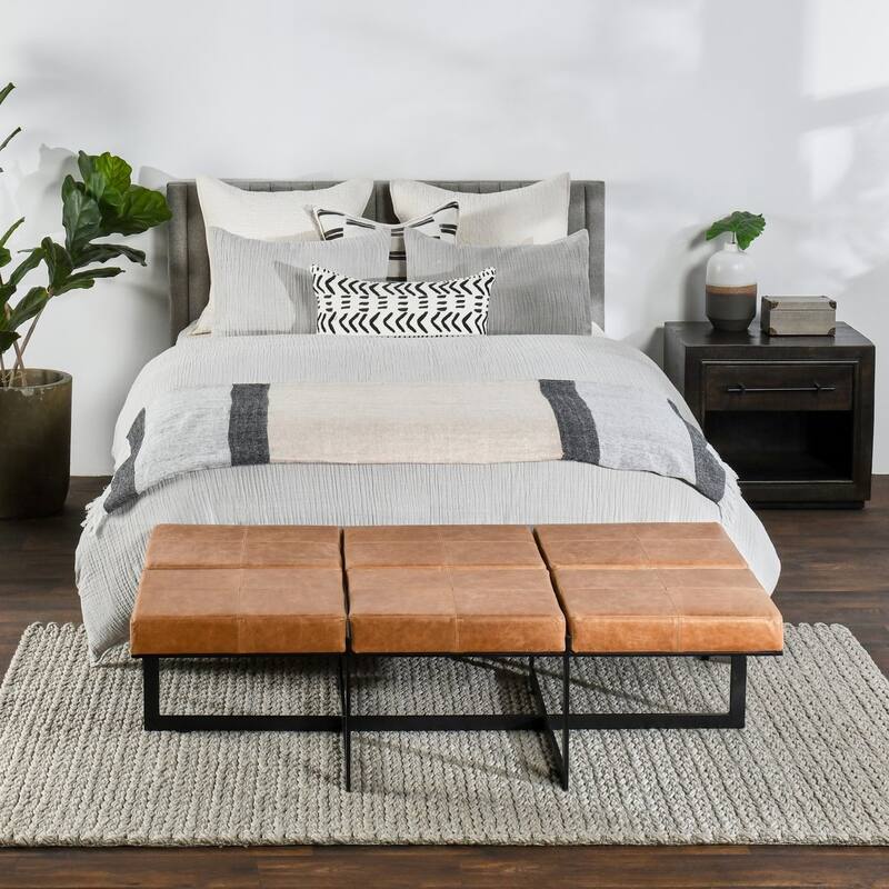 Oxnard Wool Area Rug by Kosas Home - 5x8 - Grey