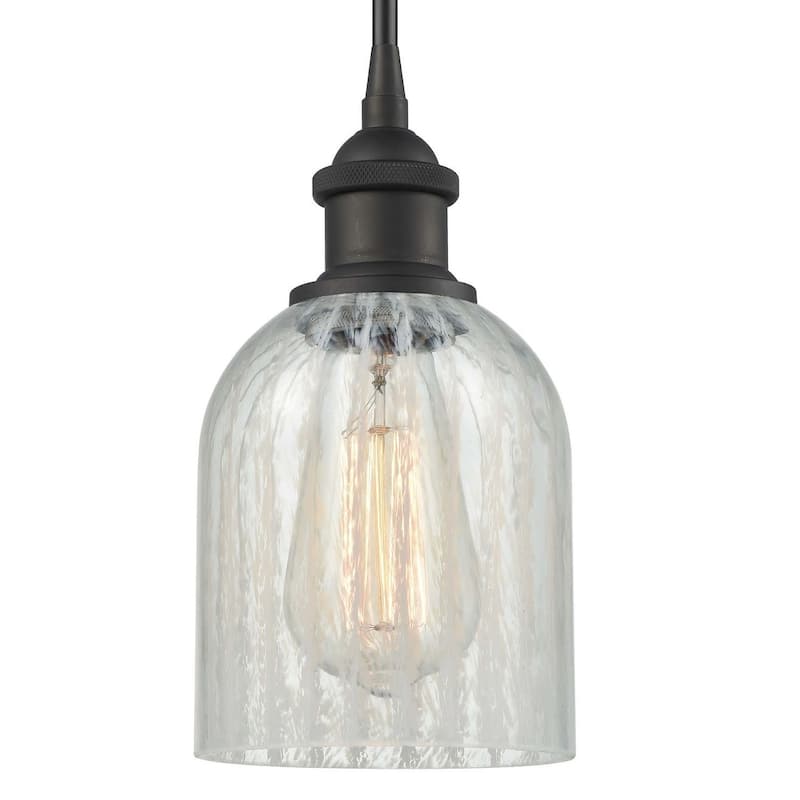 Innovations Lighting Caledonia 5" Wide Mini Pendant - Oil Rubbed Bronze / Mouchette