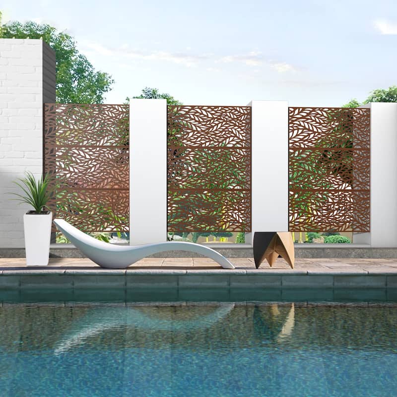 Privacy Screen Free Standing Stream Leaf