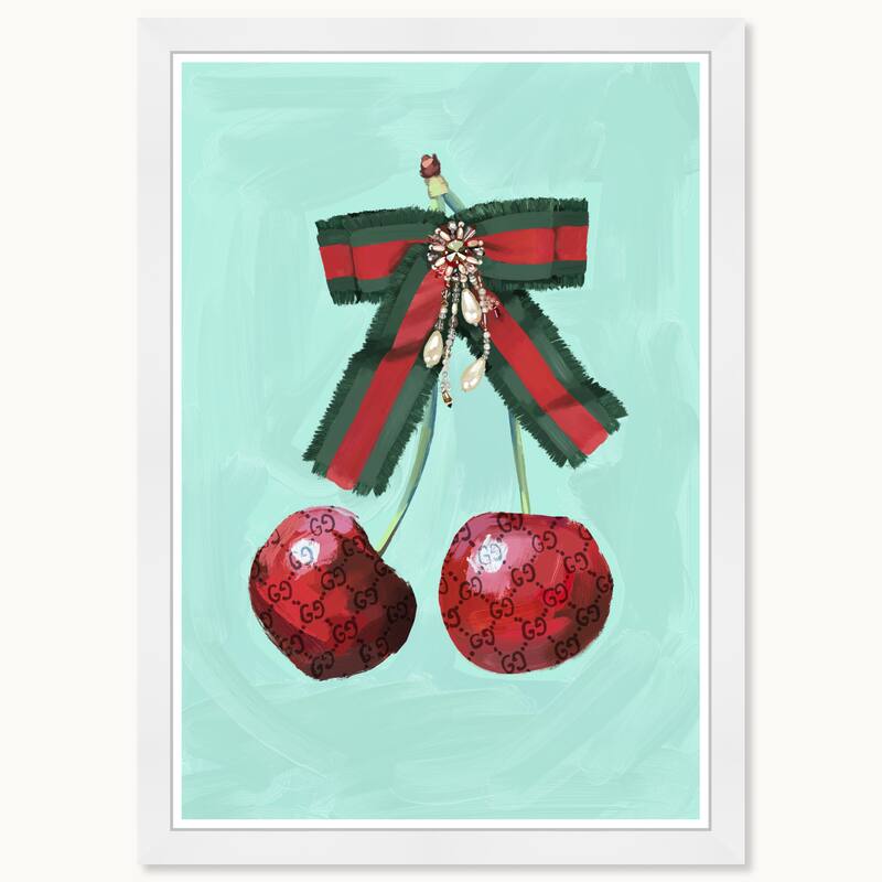 Wynwood Studio Prints Fashion Glam Cherry Tinsel Red Wall Art