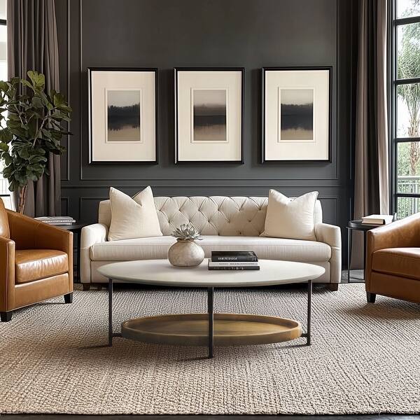 Madison Park Beauchamp White/ Natural Coffee Table