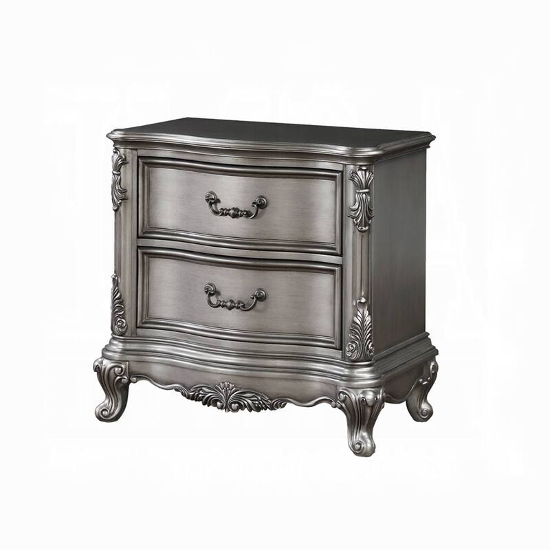 Wooden Nightstand with 2 Drawers