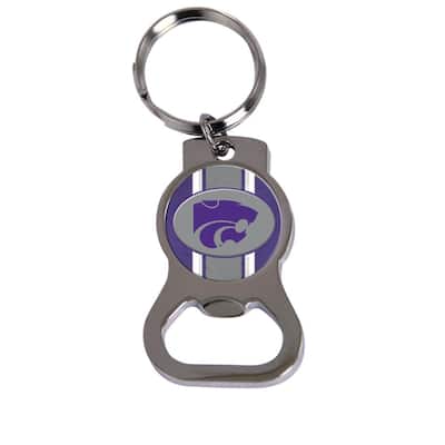 NCAA Kansas State Silver-Tone Bottle Opener Key Ring By Rico Industries