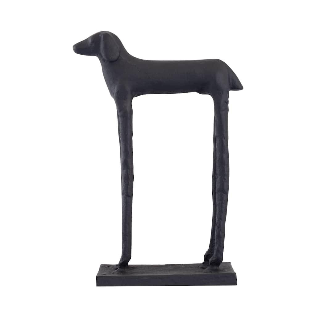Jorgie Black Metal Dachshund Sculpture