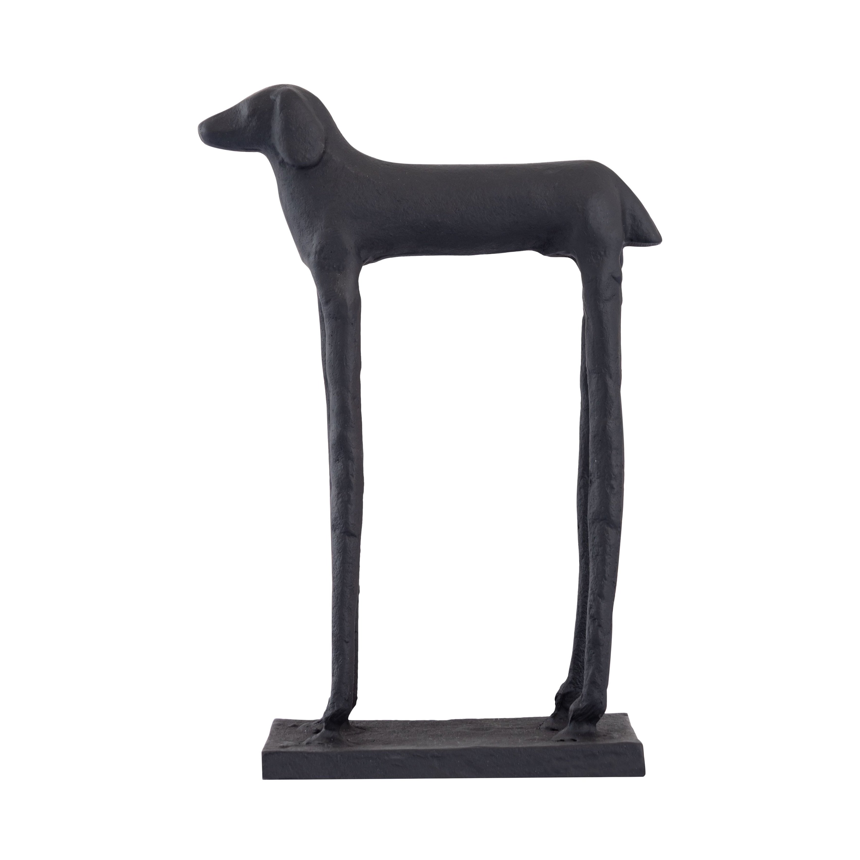 Jorgie Black Metal Dachshund Sculpture