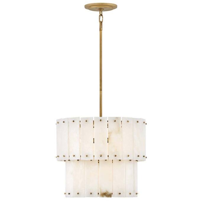 Fredrick Ramond FR47757 Simone 4 Light 18" Wide Pendant with Alabaster
