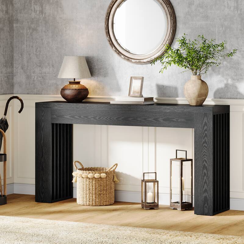 59-Inch Console Table for Living Room, Farmhouse Entryway Table