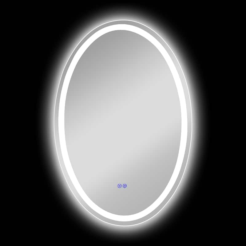 Frameless Wall Mounted LED Bathroom Mirror - Colorless