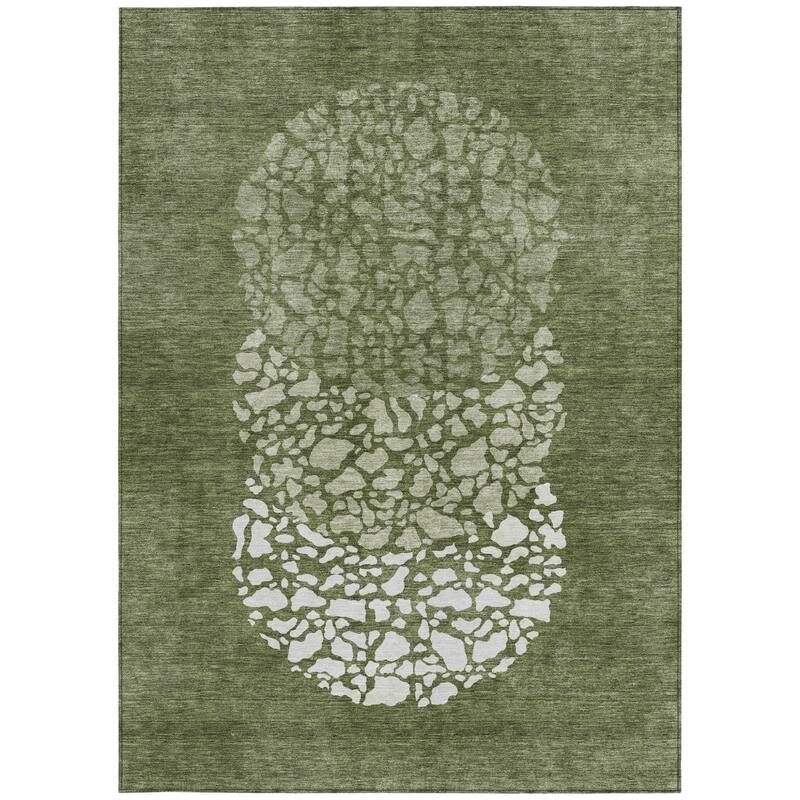 HomeRoots Abstract Transitional Rectangle Outdoor Rug