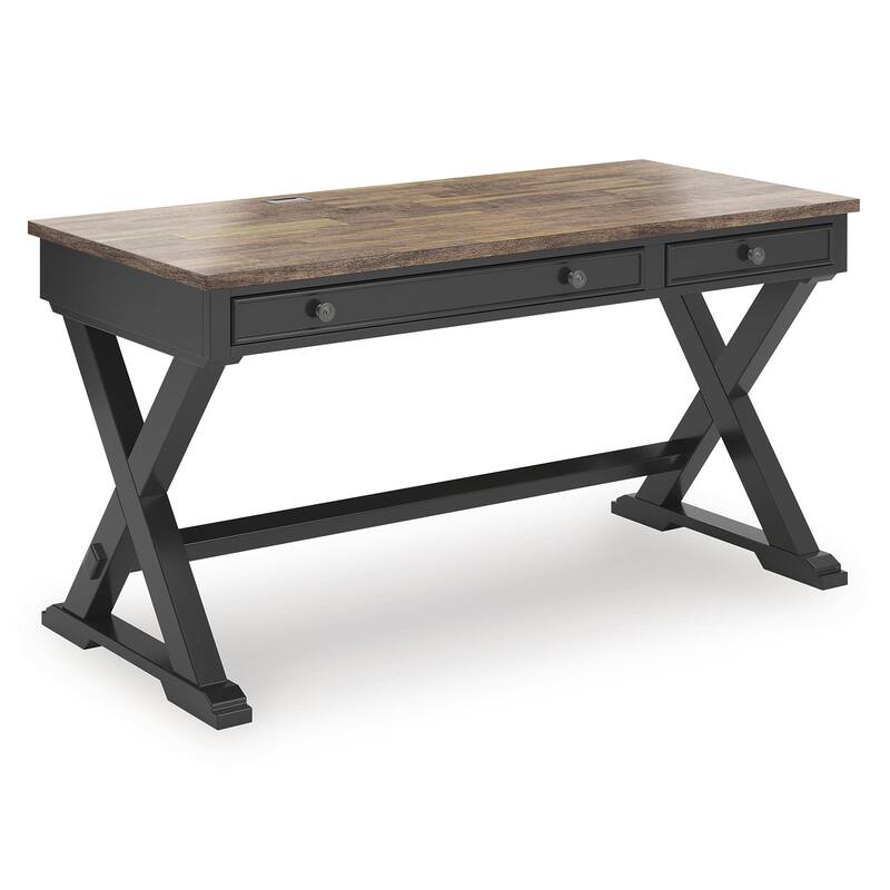 Signature Design by Ashley Wildenauer Brown/Black 60" Home Office Desk