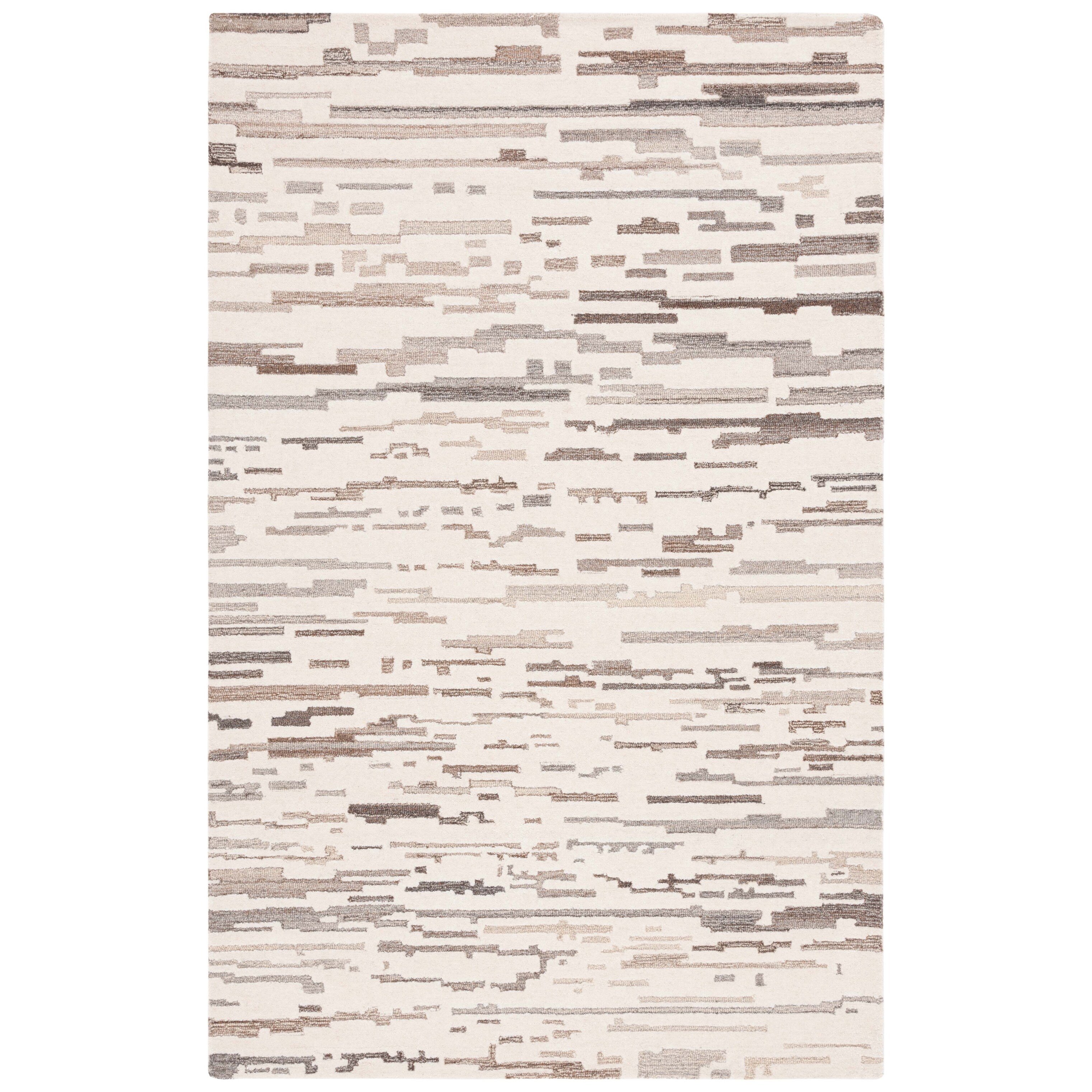 SAFAVIEH Handmade Ebony Alkis Modern Wool Rug - 50-60