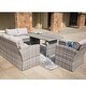 preview thumbnail 3 of 4, 7-Piece Wicker Patio Sectional Sofa Set Outdoor Furniture