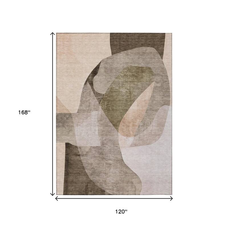 HomeRoots Abstract Transitional Rectangle Outdoor Rug