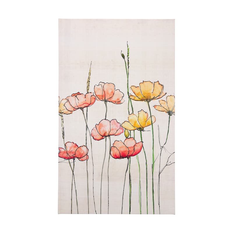 Meadow Flowers (30 x 50) Canvas Art Print - Large