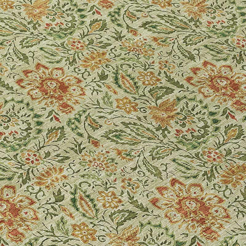 HomeRoots Floral Transitional Rectangle Outdoor Rug