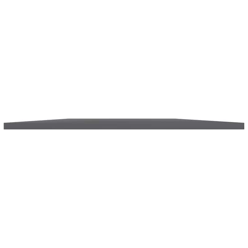 vidaXL Bookshelf Boards 4 pcs High Gloss Gray 31.5"x7.9"x0.6" Chipboard