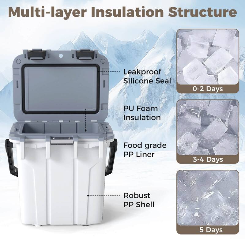 Costway 21 QT Ultra-Light Injection Molded Cooler with Swing-up Handle - See Details
