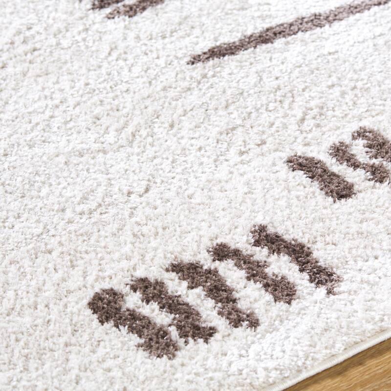 Livabliss Fossay Shag Modern & Contemporary Stripe Washable Area Rug