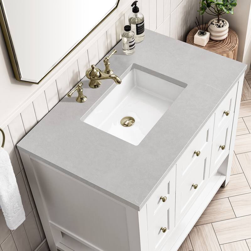 James Martin Vanities Breckenridge 36" Single Vanity, Bright White