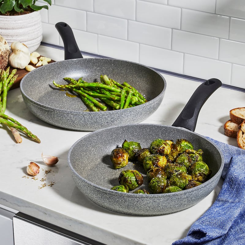 BALLARINI Parma by HENCKELS Forged Aluminum Nonstick Fry Pan Set - Granite