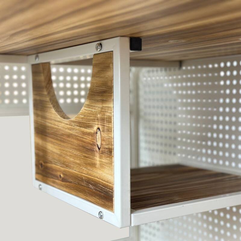 55.12" Spacious Cat House with Tempered Glass for Living Room