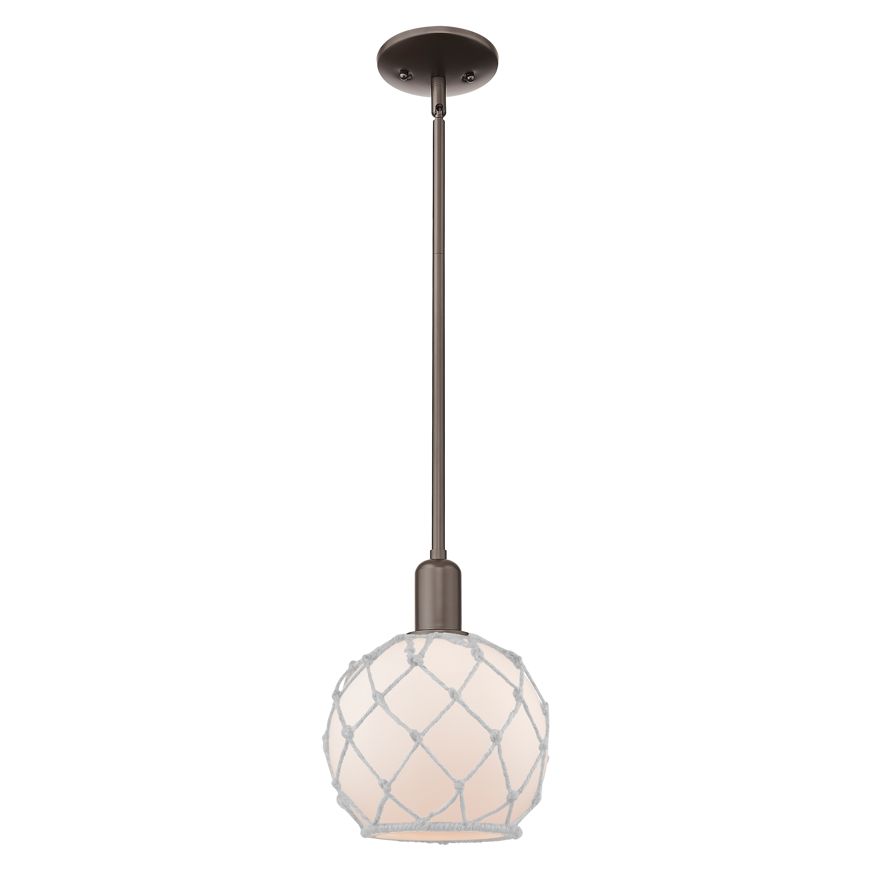 Innovations Lighting Endless Possibilities Arcadia - Farmhouse Rope - 1 Light 8" Stem Hung Mini Pendant