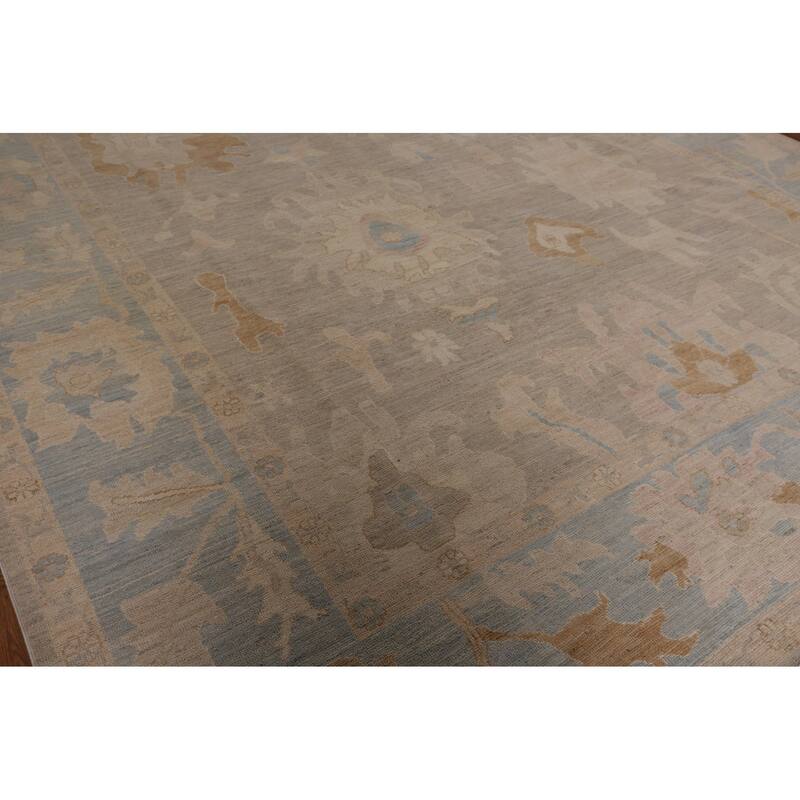 Vegetable Dye Oushak Oriental Large Area Rug Handmade Wool Carpet - 10'1" x 13'10"