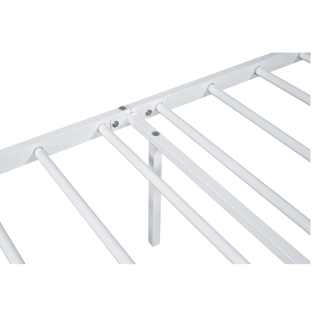 Full Size Metal Bed Frame Contemporary Style Mattress Ready