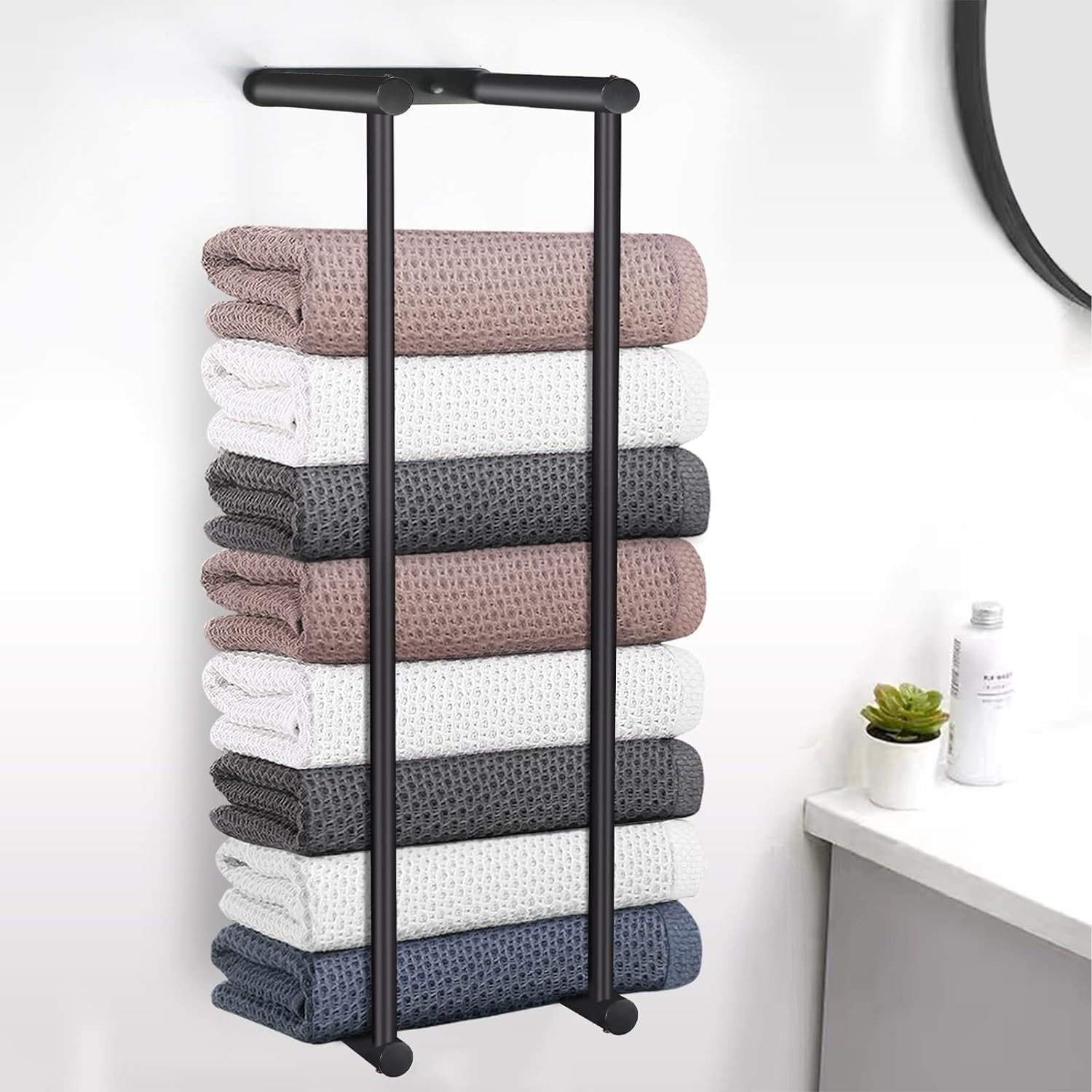 Rolled shop towel storage