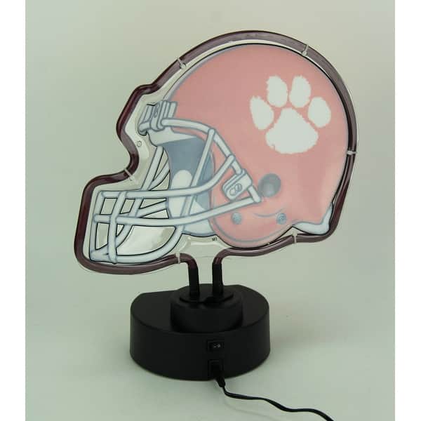 Shop Clemson University Tigers Football Helmet Neon Tabletop