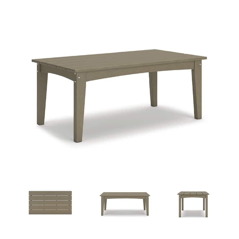 Signature Design by Ashley Hyland wave Outdoor Coffee Table - 44.13" W x 24" D x 18.13" H