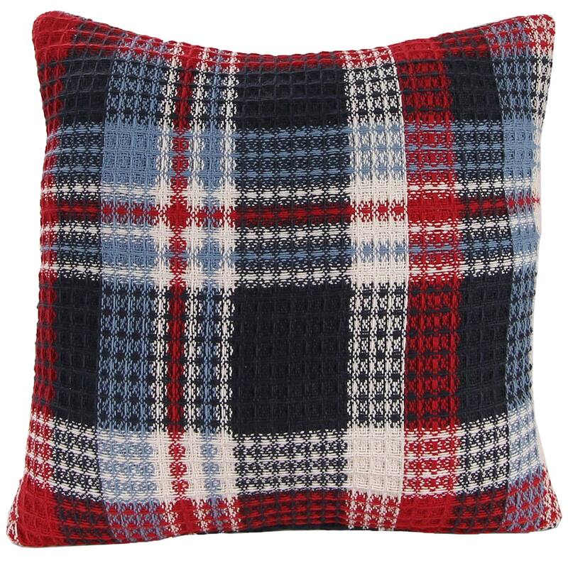 18" x 18" Plaid Indoor Throw Pillow - Multi