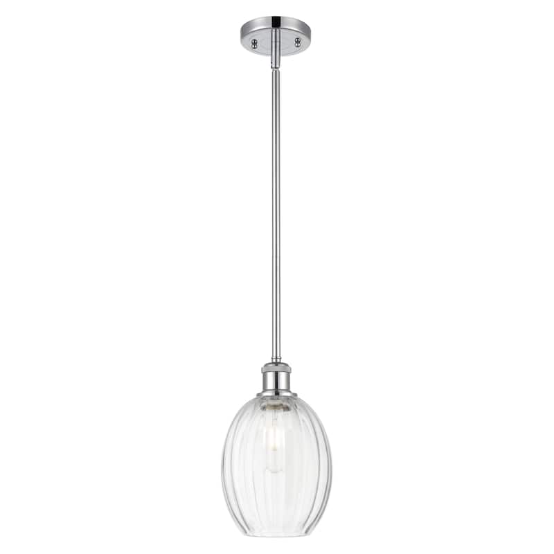 Innovations Lighting Endless Possibilities Ballston - Preston - 1 Light 6" Bulb Shade Stem Hung Mini Pendant - Clear/Polished Chrome