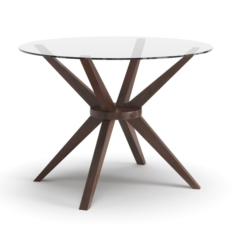 Bianca 47" Round Glass Top Dining Table