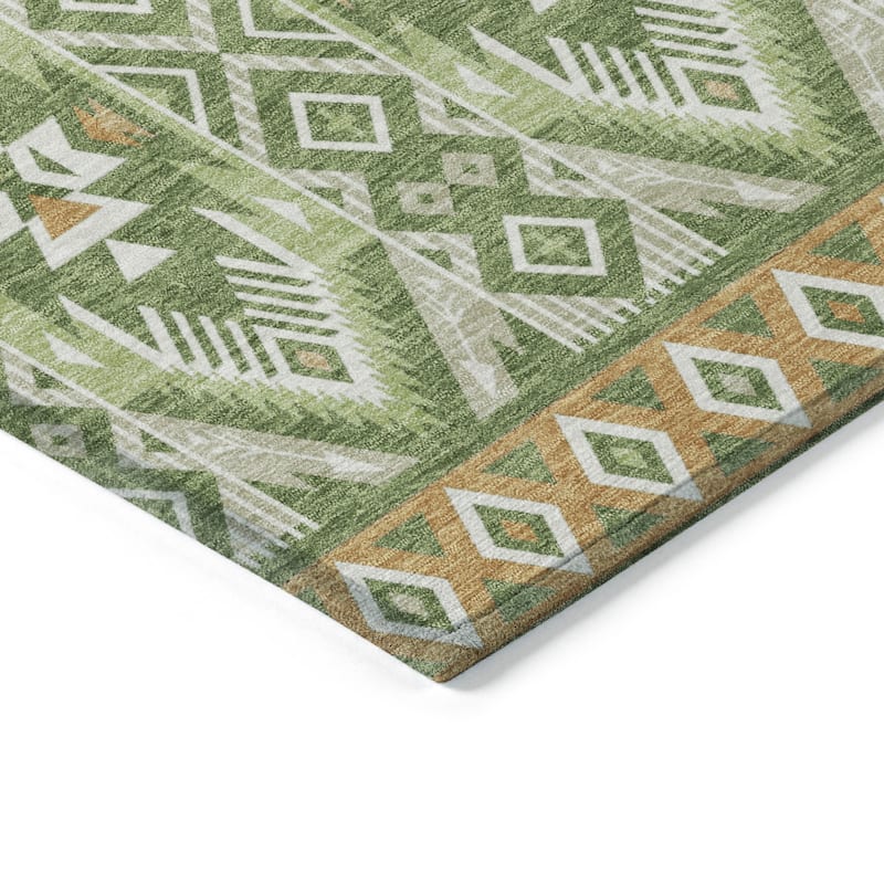 HomeRoots Aztec Transitional Rectangle Outdoor Rug