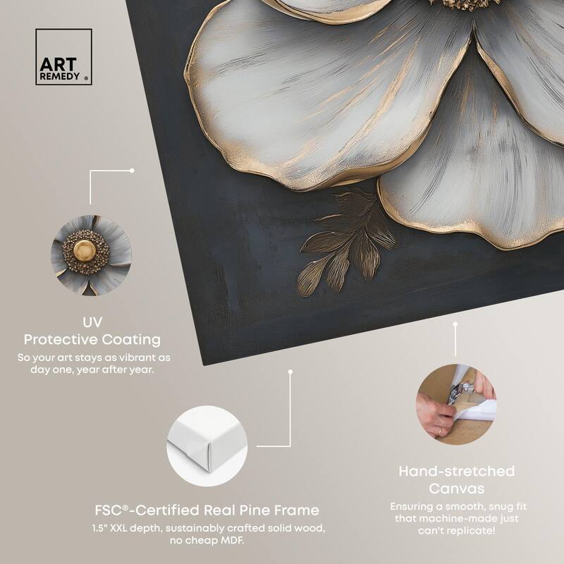 Sculpted Sepals II Canvas by Art Remedy, Gallery Wrapped