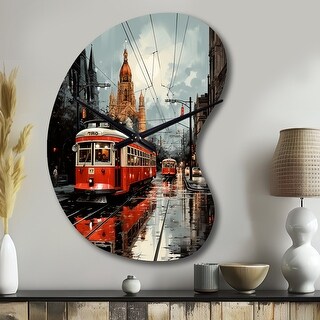 Toronto Clock Display Design Designart - Toronto Urban Contrast I - Canada Wall Clocks in Boomerang ...