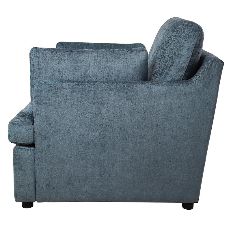 Upholstered Velvet Accent Chair with Pillow, Modern Single Sofa Chair for Living Room, Bedroom, Lounge, Reading Nook
