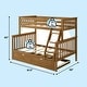 preview thumbnail 24 of 65, Max & Lily Twin over Full Bunk Bed with Trundle and Ladder