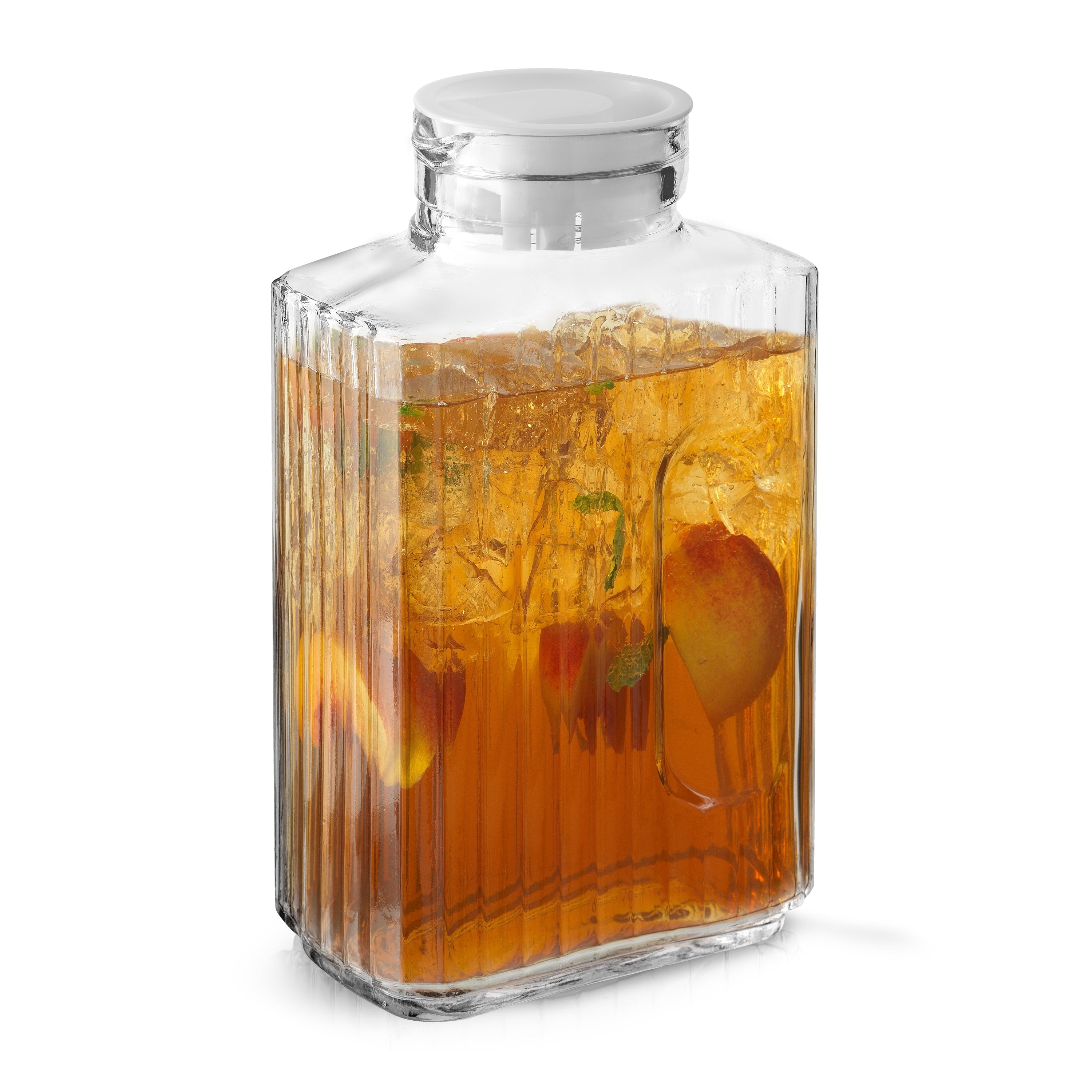 JoyJolt Beverage Serveware Glass Pitcher & 2 Lids - 68 oz - 68 oz