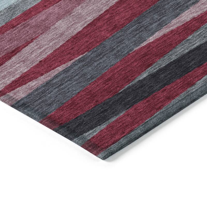 HomeRoots Striped Transitional Rectangle Outdoor Rug