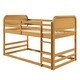 preview thumbnail 6 of 5, Pkolino Curva Rattan Loft/Bunk Bed- Solid Pine Wood - Natural