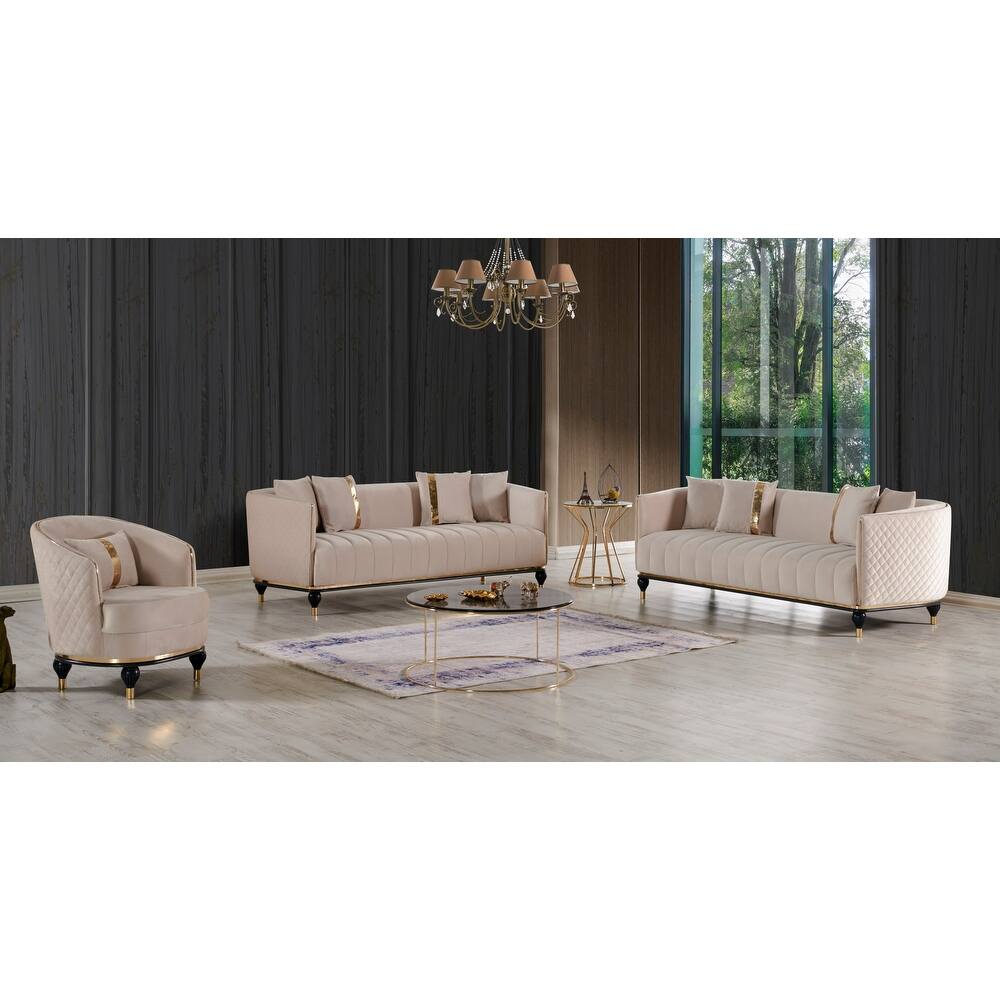 Mostar 3 Pieces Living Room Sets 2 Sofa 1 Chair