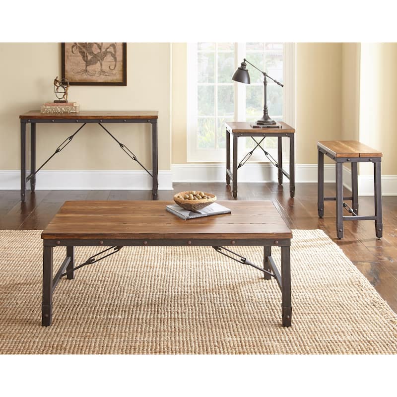 Steve Silver Gatling Natural Industrial End Table