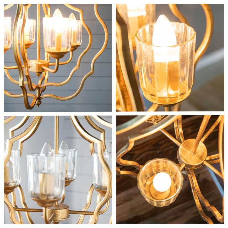 4 Light Metal Chandelier (Bulb Not Included)