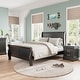 preview thumbnail 1 of 59, Furniture of America Mayday Modern Solid Wood 2-Piece Sleigh Bedroom Set Black - Full