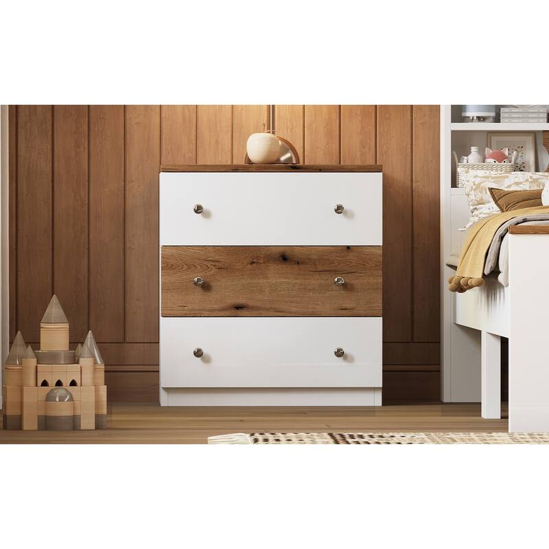 3-Drawer Wooden Nightstand