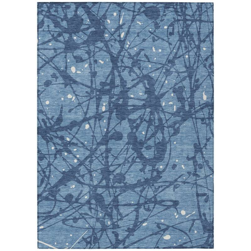 Machine Washable Indoor/ Outdoor Modern Campo Chantille Rug