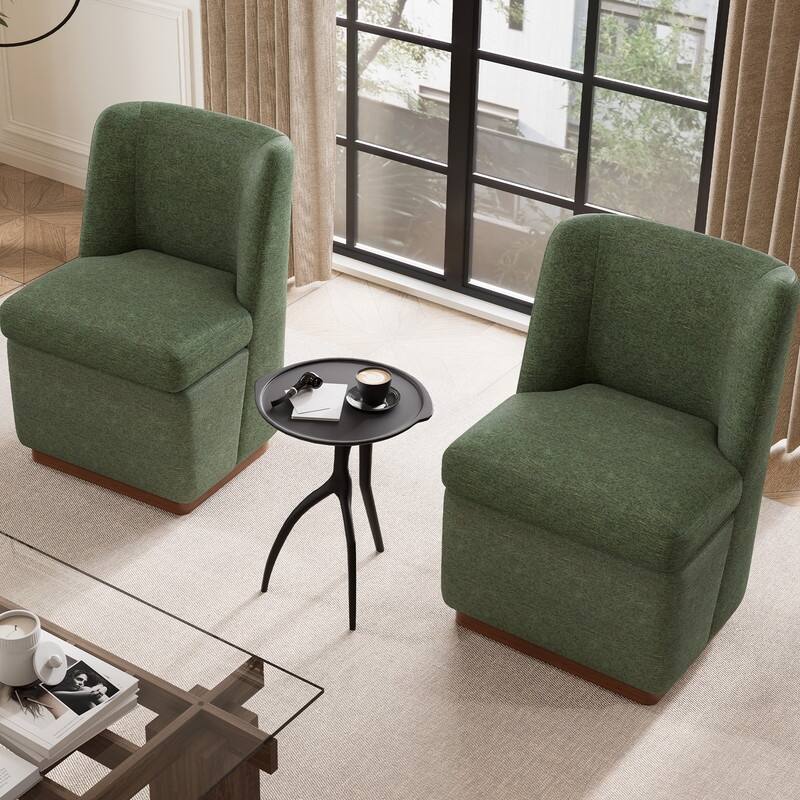 Modern Accent Chair Set of 4, Armless Chairs for Dining Room, Living Room, Bedroom